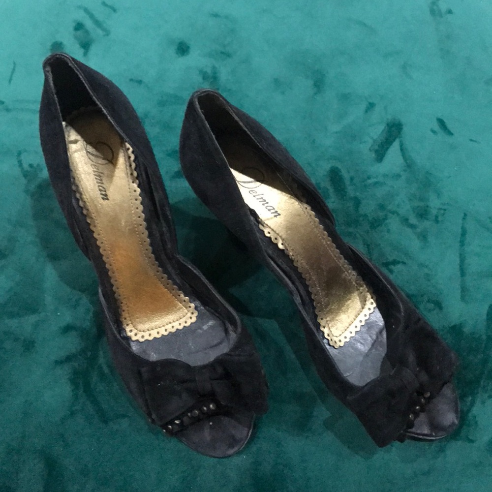 Delman open toe pumps